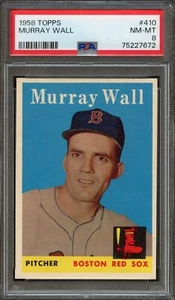 BB - 1958 - Topps - #410 - Murray Wall - PSA 8 - NM-MT - Bild 1 von 2