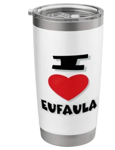 I Heart (Love) Eufaula Stainless Steel Insulated Tumbler 20oz - Picture 1 of 4
