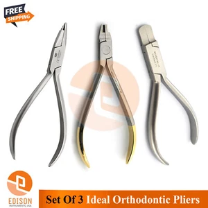 3 Pcs Dental Tweed Arch Wire Placement Forming Plier Orthodontic Crimping Plier - Picture 1 of 7