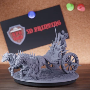 Fiery Chariot Rider Miniature Boss Monster Mini Dungeons and Dragons Mini DnD 5e - Picture 1 of 8