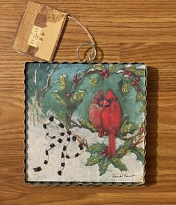 The Round Top Collection Mini Metal Cardinals Love Amanda Hamilton NUEVO - Imagen 1 de 6