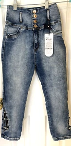 Pantalones de mezclilla ajustados para mujer PitBull talla 5 de cintura alta - Imagen 1 de 16
