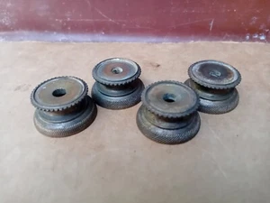 Set 4 Antique Bronze Legs Or Column Ends For French Louis 16 Style Portico clock - Picture 1 of 7