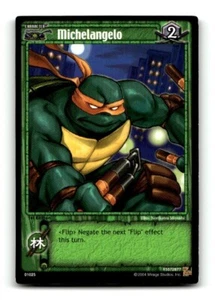 2004 Teenage Mutant ninja Turtles Trading Card Game Michelangelo #01025 LP - Picture 1 of 4