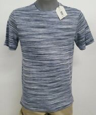 Crosby & Howard Blue White Striped S/S Men's Crew Shirt NWT $59.50 Choose Size