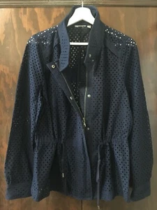 SUSSAN NAVY HONEYCOMB ANORAK JACKET SIZE: 14 BNWOT RRP $129.99 - Picture 1 of 5