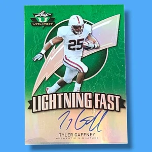 * TYLER GAFFNEY * 2014 LEAF VALIANT LIGHTNING FAST GREEN REFRACTOR AUTO RC - Picture 1 of 1