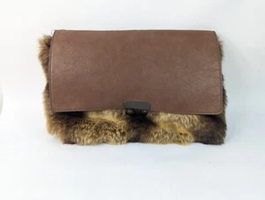 Topshop Faux Fur Clutch Bag 34cm X 24cm New - Picture 1 of 5