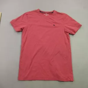 Tommy Bahama Shirt Mens Small Short Sleeve Crew Neck Outdoors Lightweight Red - Picture 1 of 7