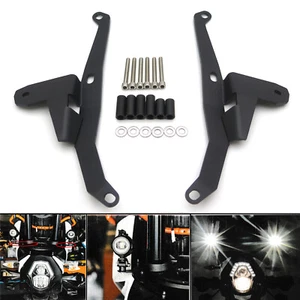 Black Extension Spotlight Mount Bracket For KTM 1090 1290 Adventure 2013-2019 - Picture 1 of 8