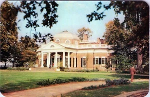 Thomas Jefferson Home Monticello Charlottesville Virginia Postcard Unposted - Picture 1 of 2
