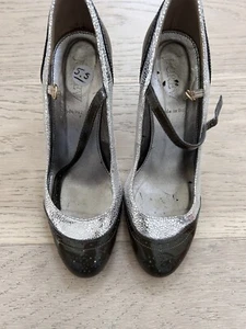J.Crew "Penelope" jazzy olivgrün/silber Mary Jane Heels Größe 5,5 - Bild 1 von 18