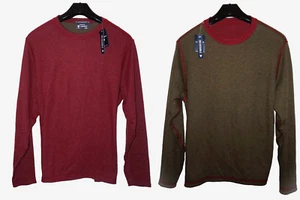Sudadera reversible para hombre de Cremieux XL rojo vino verde oliva nueva con etiquetas - Imagen 1 de 8