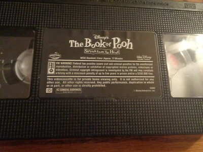 VHS TAPES - DISNEY'S  THE BOOK OF POOH - STORIES FROM THE HEART - GOOD CONDITION - Image 1 of 2
