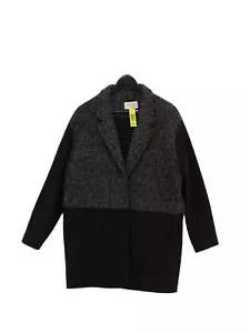 Parka Women's Coat M Black Wool with Acrylic, Nylon, Polyester, Viscose Overcoat - Picture 1 of 6