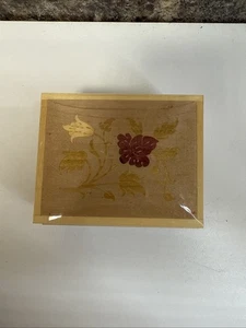 Vintage REUGE Holz Spieluhr Blumen INLAY Made ITALY Mid Century MODERN funktioniert! - Bild 1 von 11