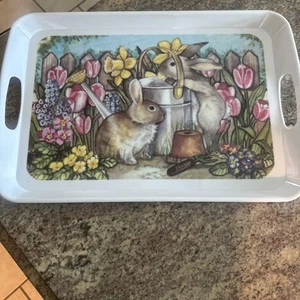 Easter Bunny Serving Tray - 18 X 12 X 1.25 - Melamine - Picture 1 of 4