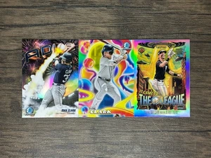 2025 Bowman Chrome MAX CLARK Lot (3) NO DUPS / 3 Inserts - Tigers - Picture 1 of 2