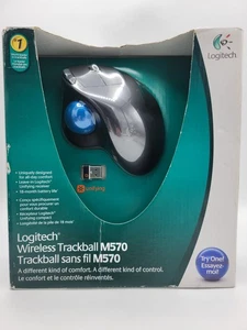 Logitech M570 Wireless Trackball Mouse – Ergonomic Design NEW SEALED - Picture 1 of 8