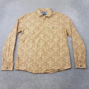 Graziosa camicia uomo verde grande marrone giallo Sundew hippie zip casual Liam - Foto 1 di 10