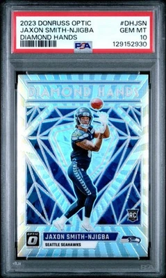 Graded 2023 Donruss Optic Jaxon Smith-Njigba #DHJSN Diamond Rookie Card PSA 10 - Image 1 of 2