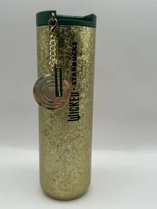 Starbucks Wicked Gold Green Lid 16oz Stainless Steel Tumbler With Charms - Picture 1 of 11
