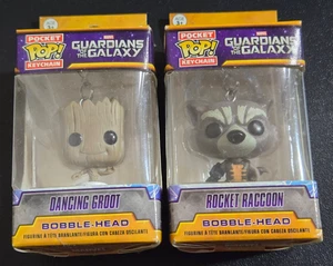 Funko Pocket Pop Schlüsselanhänger Wackelkopf Groot Raccoon Guardians Of The Galaxy Neu im Karton - Bild 1 von 4