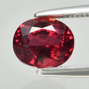 💎 1.04ct 6x5mm VS Oval Orangish Red Ruby - Tanzania Gemstone - Picture 1 of 4
