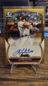 2023 Bowman Chrome 1st Javier Valdes True Gold Refractor Auto /50 Braves RC 🔥🔥 - Bild 1 von 2