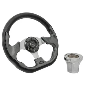 GTW 12.5" Carbon Fiber Racer Golf Cart Steering Wheel for EZGO TXT (1994.5-Up) - Picture 1 of 3