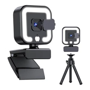 4K-Webcam mit Mikrofon und Fülllicht, -Autofokus-Computerkamera für PC-Lapt1661 - Photo 1/7