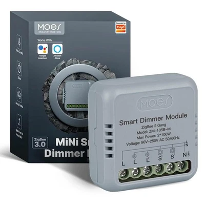 MOES Smart Switch Mini, Zigbee Light Regulatory Modul, Alexa Compatible Timer - Bild 1 von 4