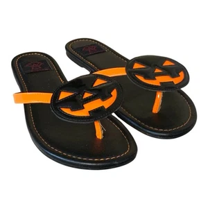 Strange Cult Kult YRU Jack o Lantern Kürbis Gothic orange schwarz Sandalen Gr. 7 - Bild 1 von 9
