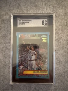 2001-02 Topps Chrome - Allen Iverson #3 Refractor SGC 8 - Picture 1 of 2
