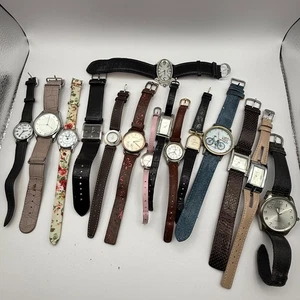 Bundle Of 15 Quartz Watches Job Lot Modern / Vintage Untested Parts / Repair - Picture 1 of 14