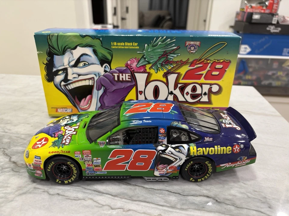 SMALL SCRATCH Kenny Irwin 1998 Joker Batman Nascar 1/18 Diecast Action #28  - Image 1 of 4
