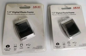 Akai 1.5" Digital Photo Frame Retro x 2 New Sealed - Picture 1 of 5