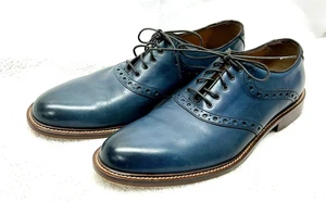 Scarpe eleganti Oxford Winthrop Phillips da uomo 8,5 in pelle blu - Foto 1 di 9