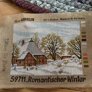 NEW Rico-Gobelin Printed 100% Cotton Canvas #59711 Romantisher Winter. - Picture 1 of 4
