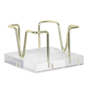  Schreibtisch Acryl Notizblock Halter - Metall Draht Display Tablett für Notizen Erinnerungen - Bild 1 von 18