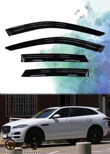 For Jaguar F-Pace 2016-on Deflector Window Visors Guard Vent Weather Shield - Picture 1 of 5