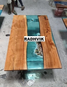 Resin River Table, Epoxy Table, Epoxy Resin Table, River Table, Wood Resin Table - Picture 1 of 9