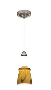 Set Of 6 LED Pendant Lights with Glass Shades $100 For All 6 - Picture 1 of 9