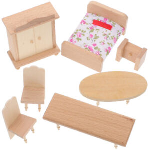  Pretend Play Kids Toy Storage Furniture Mini Table and Chairs Accessories