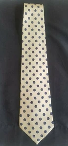 Stafford Seidenkrawatte - beige mit dunkelblauem Muster - Bild 1 von 3