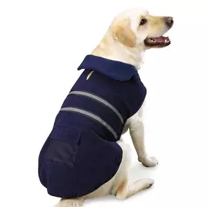 Casual K-9 Fleece REFLECTIVE Jacket Blanket Coat Warm Dog Pet Puppy Clothes SM - Picture 1 of 7