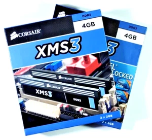 Corsair DDR3 8GB 4 x 2GB 1600Mhz XMS3 1.65v CMX4GX3M2A1600C9 - Picture 1 of 3