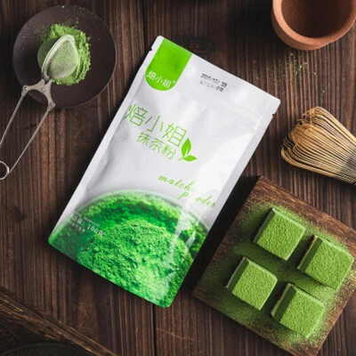 Té verde en polvo Matcha 100 g puro orgánico certificado calidad natural suelto Foto 1 de 4