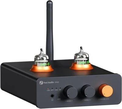 Fosi GR40 DAC Röhrenvorverstärker Stereo Verstärker für Kopfhörer Bluetooth DE - Bild 1 von 4