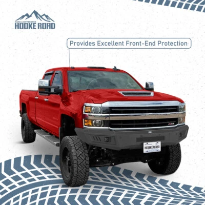 Hooke Road передний бампер с прожекторами подходит для Chevy Silverado 2500HD 3500HD 2015-2019 - Изображение 1 из 4